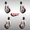 Service Caster 4 Inch 316SS Maroon Poly Swivel 1-3/4 Inch Expanding Stem Caster Brake SCC, 2PK SS316EX20S414-PPUB-MRN-2-TLB-2-134 - alternate 5